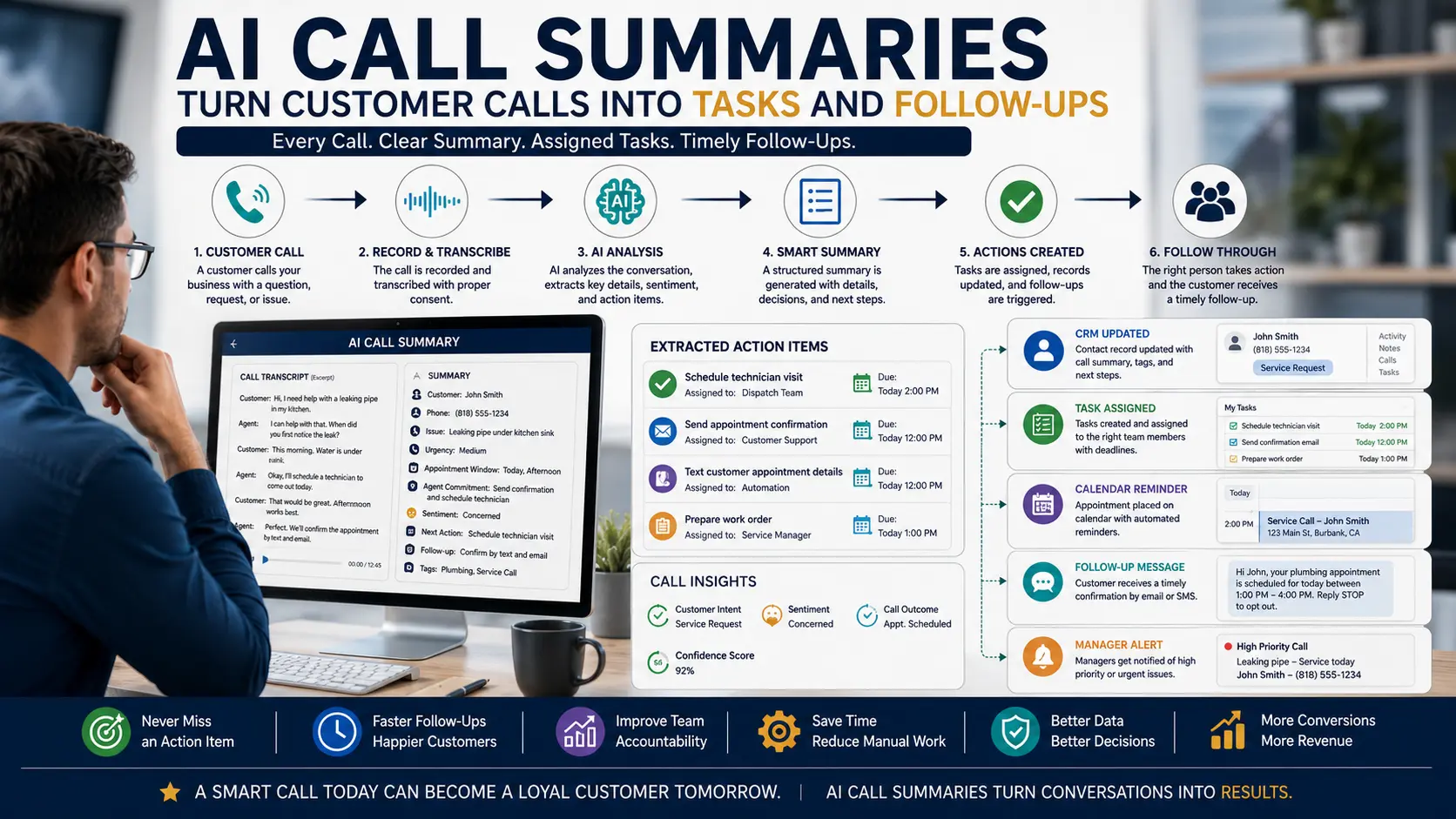 Ai Call Summaries Customer Calls Tasks Follow Ups