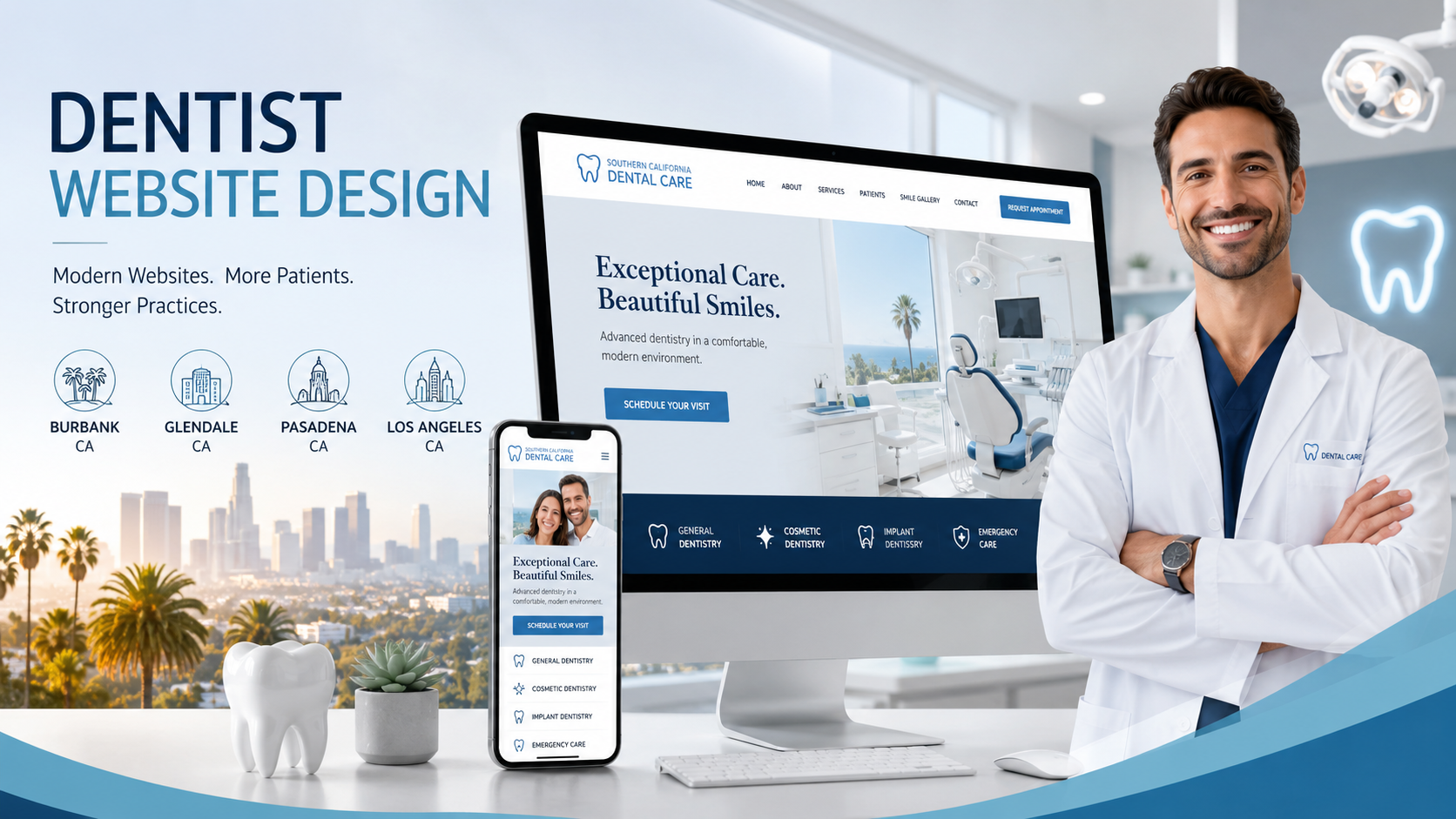 Dentist Website Design Burbank Glendale Pasadena Los Angeles