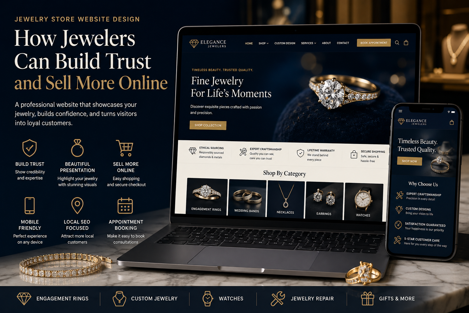 Jewelry Store Website Design Build Trust Sell More Online Burbank Glendale Pasadena Los Angeles